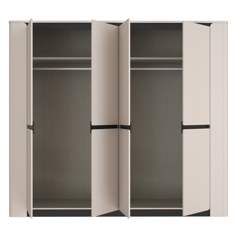Taylianna 4 Door Manufactured Wood Wardrobe