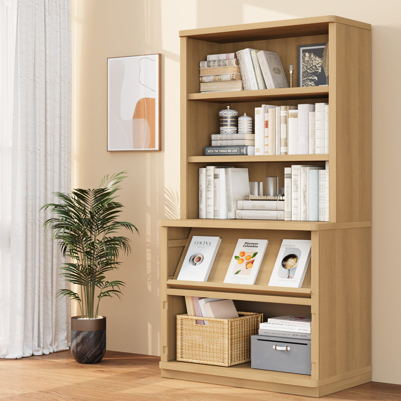 Bibliothèque standard H 5 po x l 37 po Brusnice, Bois chêne