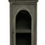 Armoire à linge haute et étroite, 2 tiroirs / 2 portes, ferme pour salle de bain - noir / gris