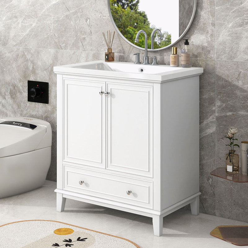 Bathroom Vanity with Sink, White