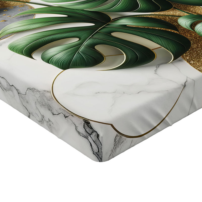 Microfiber Floral Fitted Sheet, King Fitted Sheet