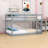 Twin Over Twin Wooden Floor Bunk Bed With Ladder And Guardrails-819969245