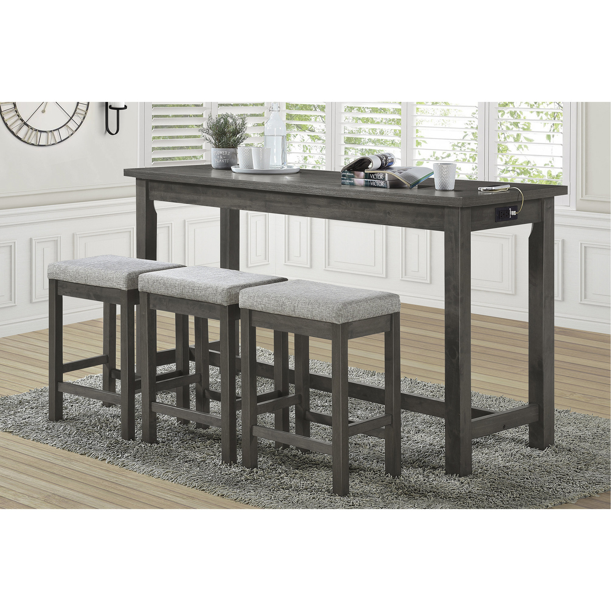 Latitude Run® 4Pc Counter Height Dining Set Counter Height Table W ...