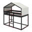 Lit simple en bois avec tente Alissah