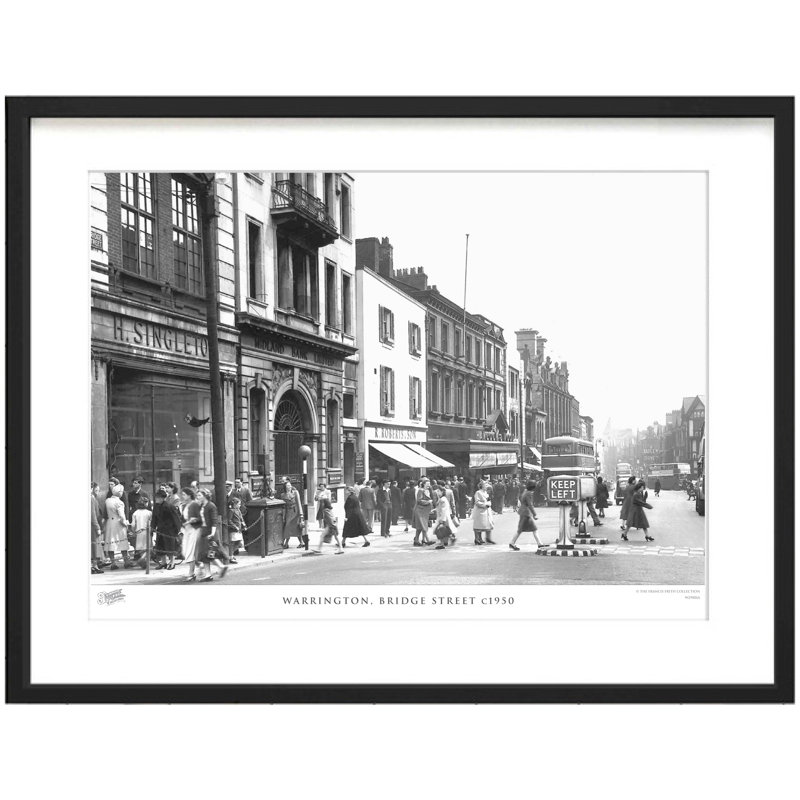Warrington, Bridge Street C1950 - Single Picture Frame Print, 60cm H x 80cm W x 2.3cm D