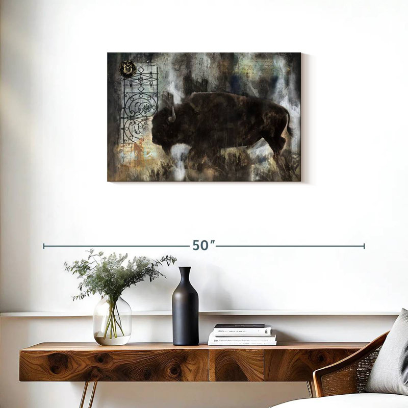 Brampt Wandering Buffalo, 20" H x 30" W
