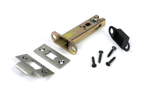 Polished Chrome 4" Heavy Duty Latch, Pewter Patina
