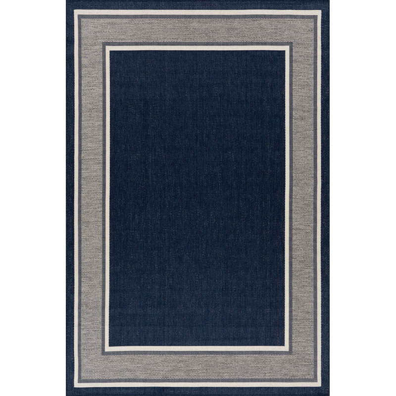  Tapis intérieur / extérieur Marienne, Bleu, Rectangulaire 4 pi x 6 pi