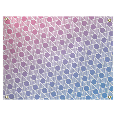 Tapisserie murale hexagonales et triangles