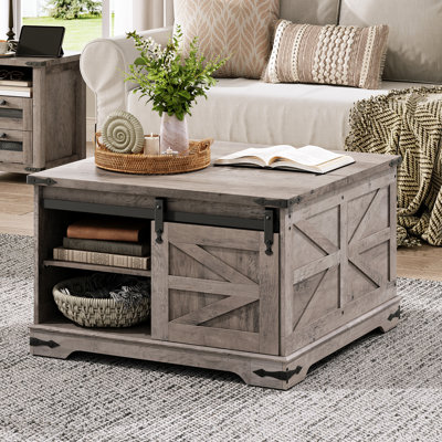 Alsacia 31.5"" Lift Top Farmhouse Coffee Table -  Laurel Foundry Modern Farmhouse®, 74EBD8139C094C408C0ABECF058EDC52