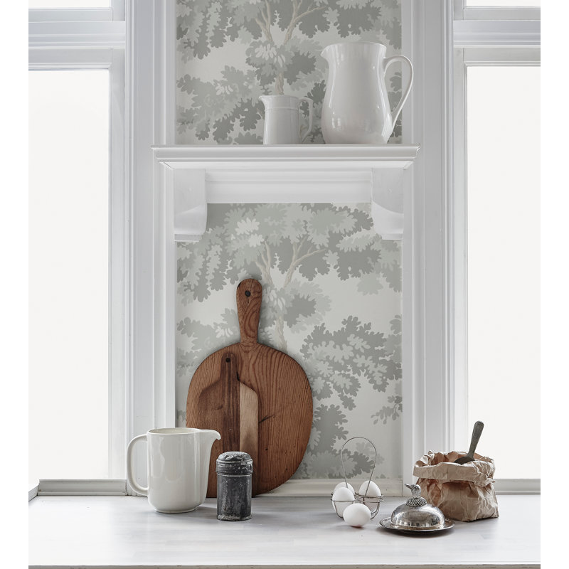 Raphael Floral Wallpaper Roll by Sandberg, Light Green