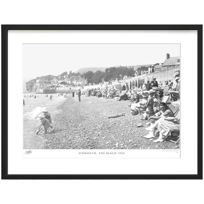 Sidmouth, The Beach 1924 by Francis Frith - Single Picture Frame Print, 40cm H x 50cm W x 2.3cm D