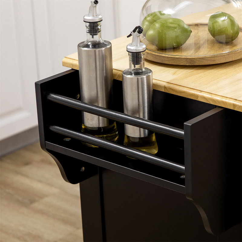 Versatile Rolling Kitchen Island with Abundant Storage Space and Functionality