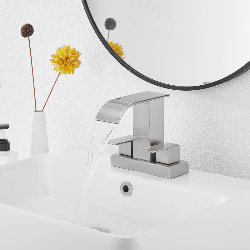 Robinet de salle de bain Centreset, Nickel brossé