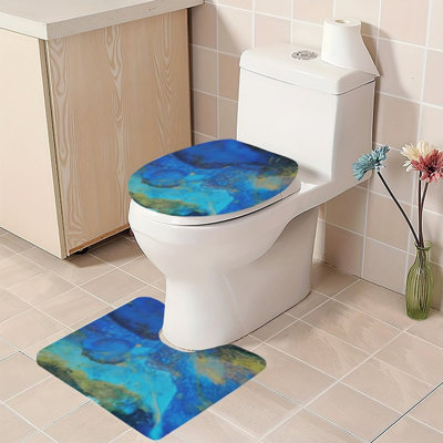 Ensemble de tapis pour salle de bain Green Watercolor