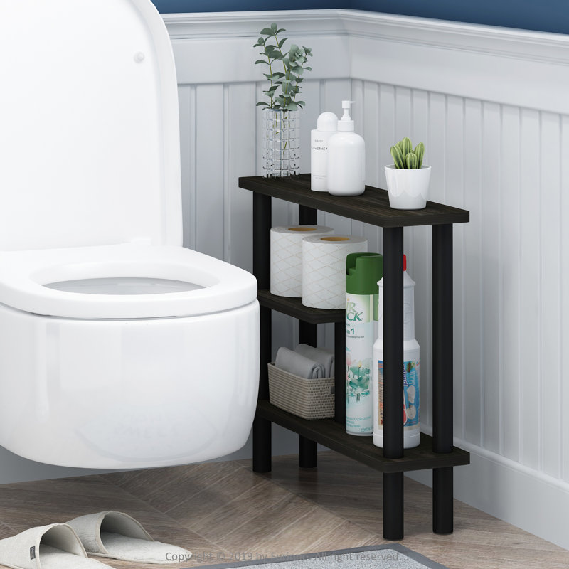 Plastic Shelving Unit, Espresso/Black
