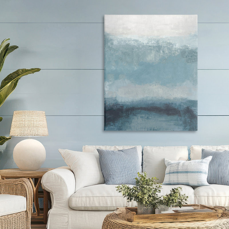 «Misty Blue Layers», conception par Hannah Dawson, H 48 po x l 36 po
