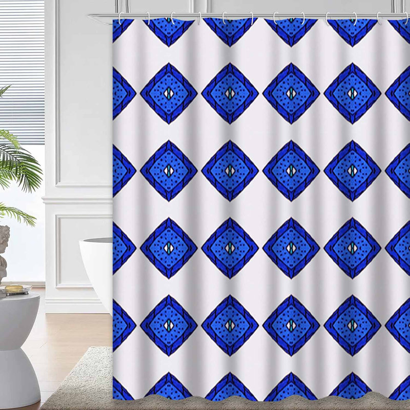 Rideau de douche transparent transparent, rideaux de douche pour la salle de bain avec 12 crochets, 72" L x 72" W
