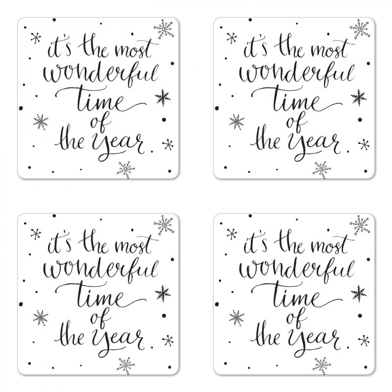 Square 4 Piece Coaster Set