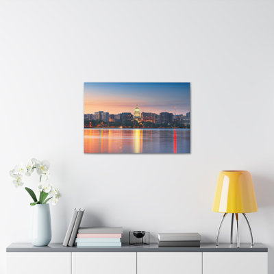 Madison Night Skyline Canvas Artwork Breathtaking Stunning Cityscape