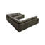 Canapé modulaire à large accoudoirs en cuir assorti