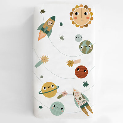 Space Explorer Fitted Sheet and Swaddle Bundle