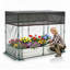 Lit de jardin surélevé galvanisé sans fond 8 pi x 4 pi x 1 pi avec cage de parasite en grillage, barres transversales renforcées, bords roulés lisses, boîte à fleurs en métal pour patio, fleurs, herbes, blanc-454505355