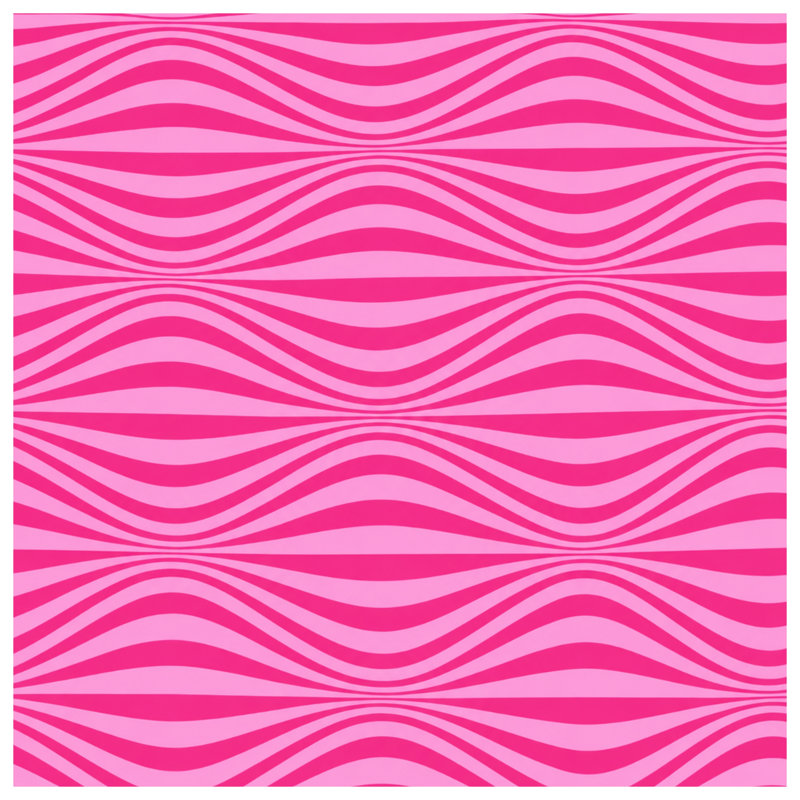 Pink Wavy Lines Double Sided Throw Pillows, 14 x 14 inches