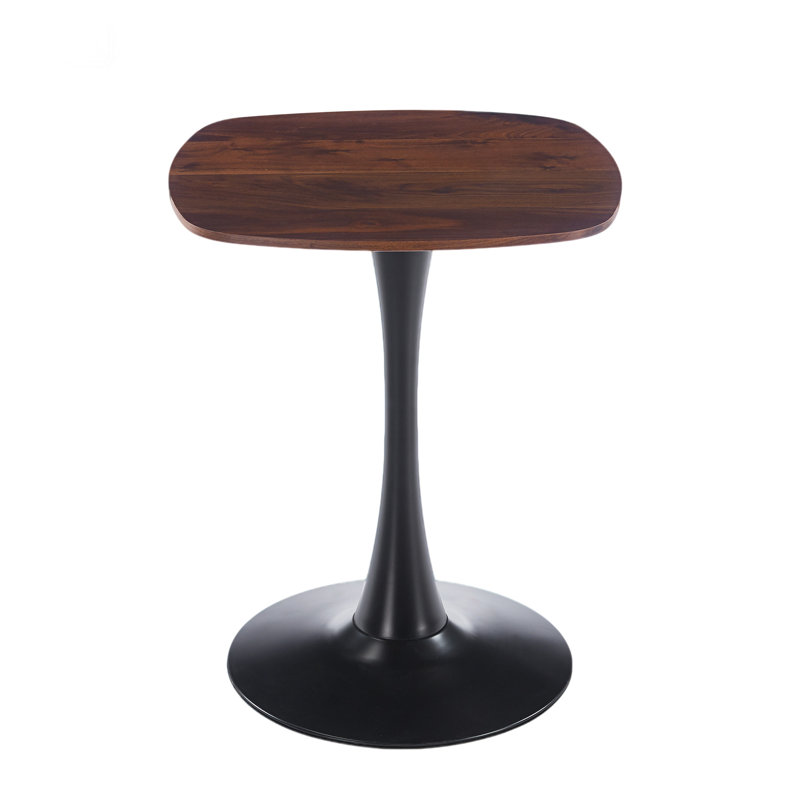Table à manger 23,62 pouces noyer, Noir + noyer foncé