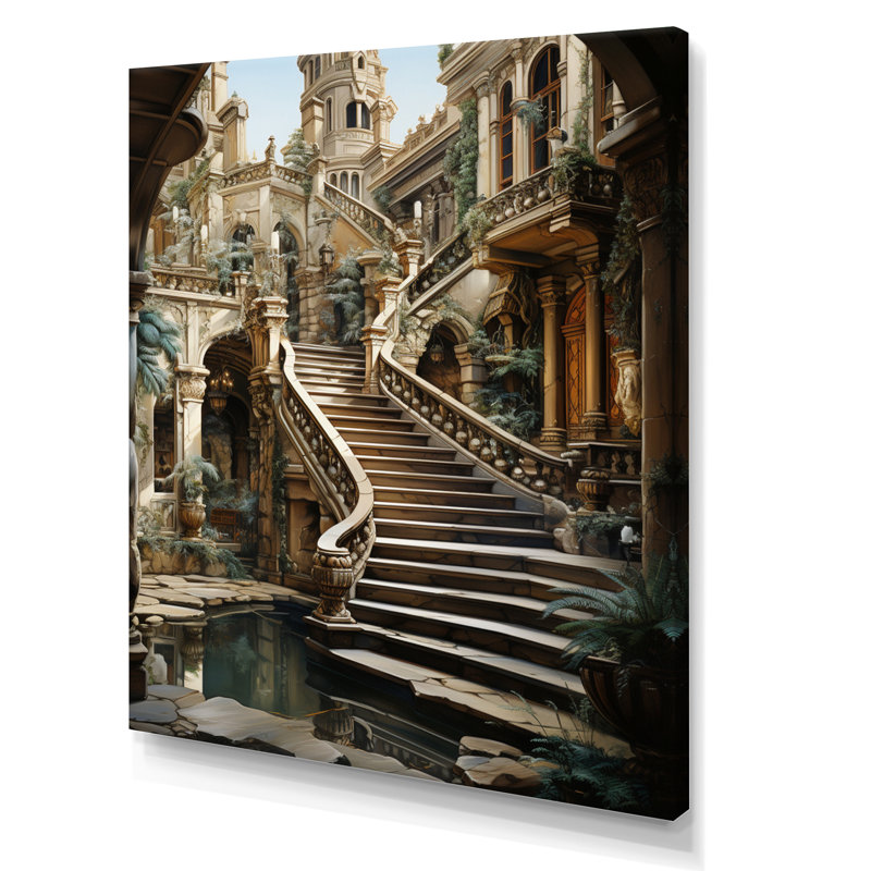 Asloune Castles Royal Refuge Rich I, reproduction d'art sur toile, H 20 po x l 12 po x P 1 po, Toile tendue
