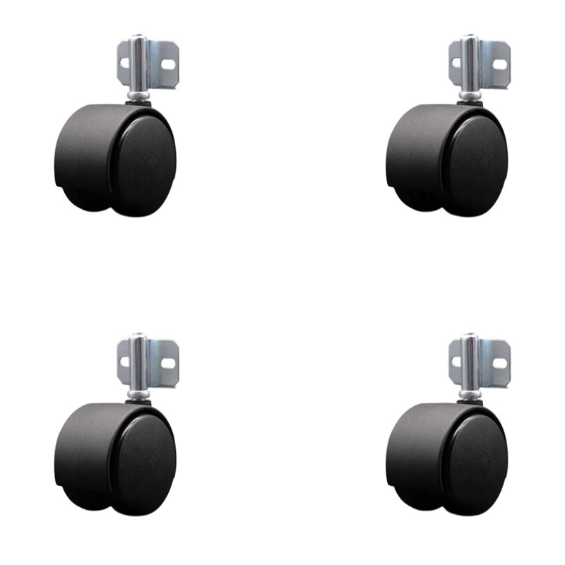 Nylon Wheel Caster with Side Mounting Bracket