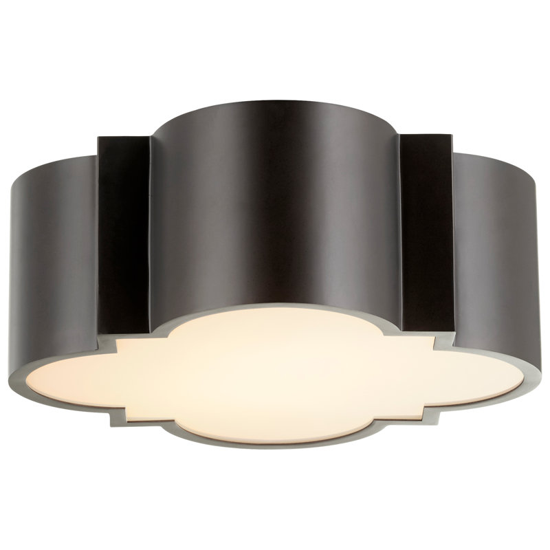 Wyatt Glass Flush Mount, Black
