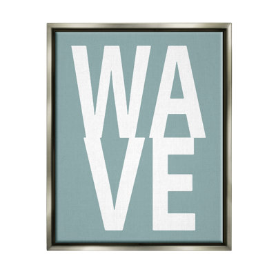 Vague, turquoise, été, typographie sur toile flottante par Jamie Macdowell