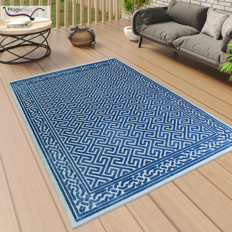 Ladoga Rectangle Geometric Indoor / Outdoor Area Rug, Rectangle 192 x 290cm