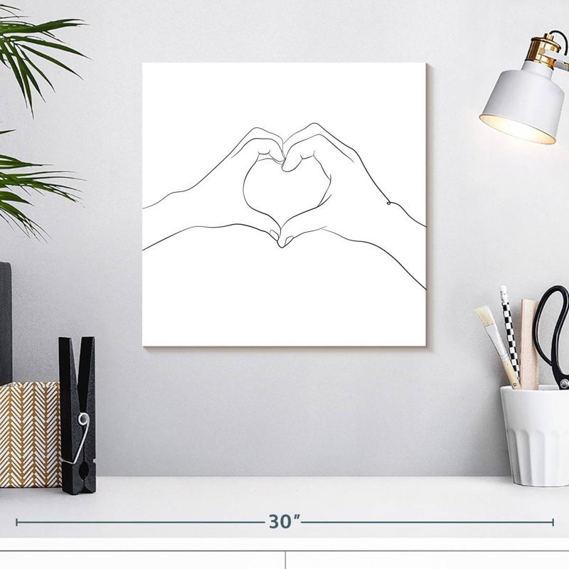 Hardie Hands - I Love You - Carré, H 16 po x l 16 po