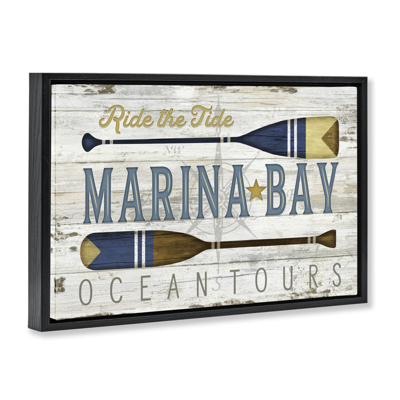 Art mural sur toile Ride The Tide Marina Bay Floater, design par Jennifer Pugh, H 17 po x l 25 po