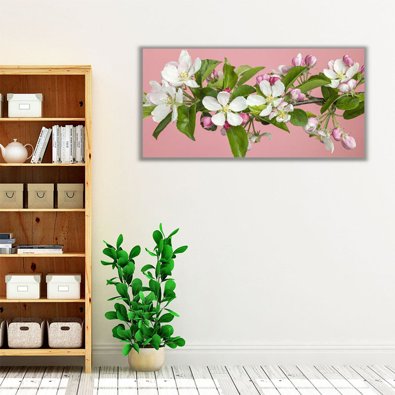 Fleur de pommier - reproduction d'art sur toile, H 15 po x l 30 po