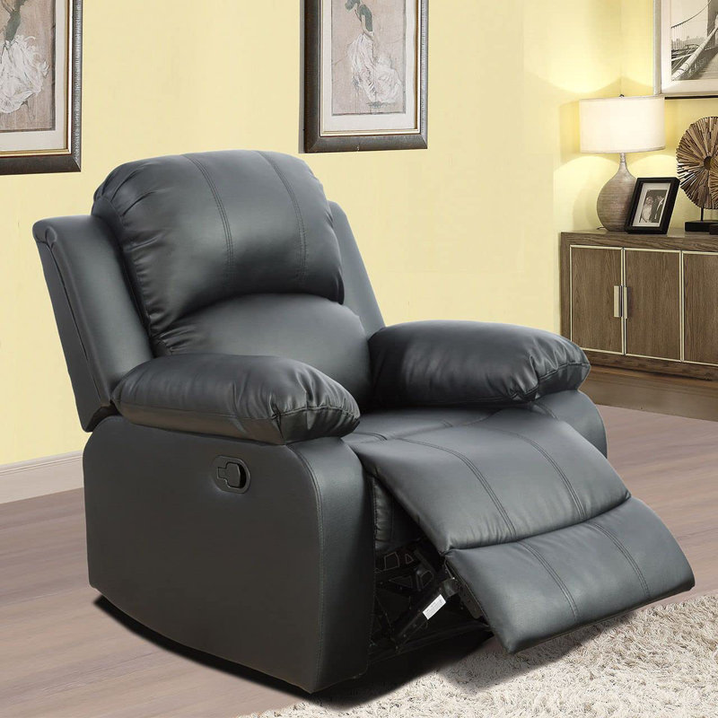 Fauteuil inclinable Pu et Pvc, Black