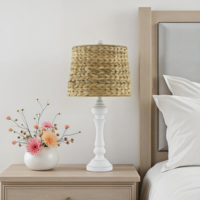 Arcola 26" H Resin Table Lamps with Handwoven Shade