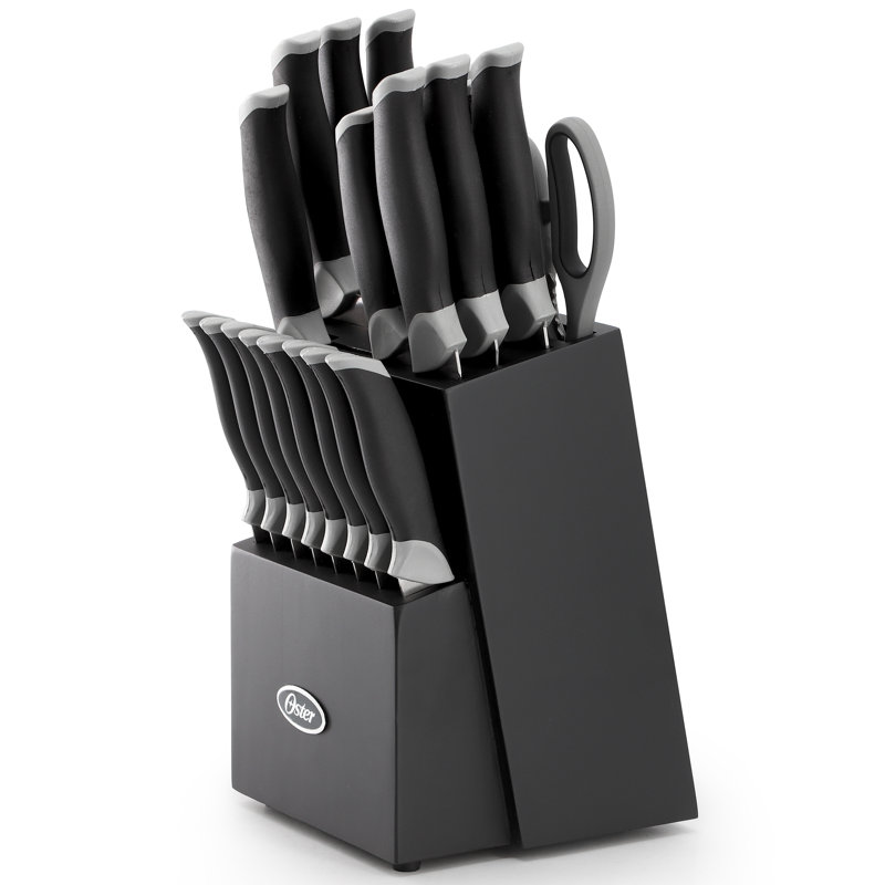 Ensemble de couverts en acier inoxydable 22 pièces avec bloc de rangement Oster Lindbergh