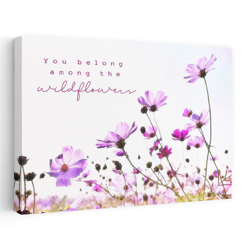 Fleur de printemps parmi les fleurs sauvages, H 16 po x l 24 po