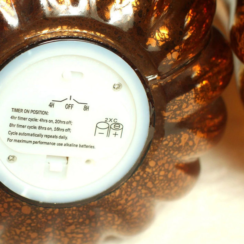 Pumpkin Lantern Decorative Pumpkins Decor Fall Decorations Led Timer Candles Battery Operated,