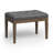 Waverly 28"W Vegan Leather Traditional Small Tufted Ottoman Bench with Carved Legs
