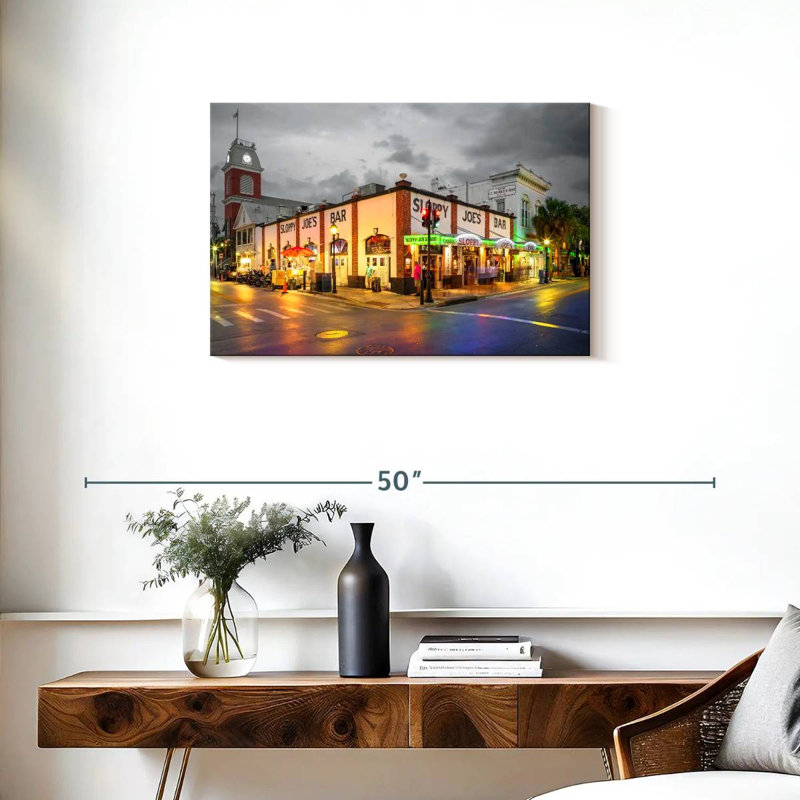 Rorry Nighttime In Key West Noir, 20" H x 30" W