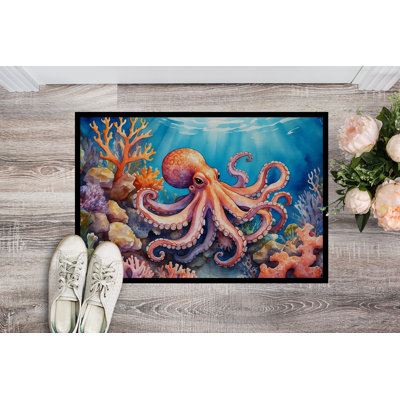 Octopus Among Coral Doormat