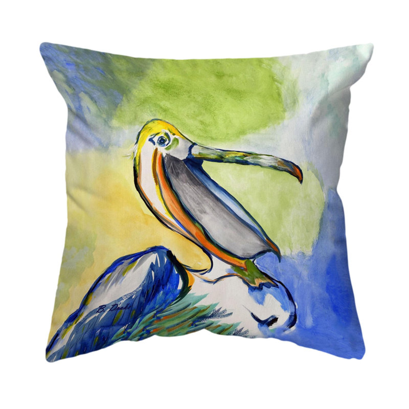 Coussin Happy Pelican, 18 po x 18 po