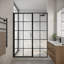  Axio Gridient 45,25 - 46 po x 72 po Porte de douche pivotante encadrée avec verre trempé transparent-124174412