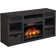 Greatlin 64" Infrared Electric Fireplace TV Stand in Black Walnut w/ Digital Integrated Sound System