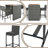 5-Pieces Outdoor Wicker Patio Dinning Set, Bar Height Chairs,  Acacia Wood Table Top, Iron Frame,With Removable Cushion,Non-Slip Feet And Fixed Rope, Easy To Install