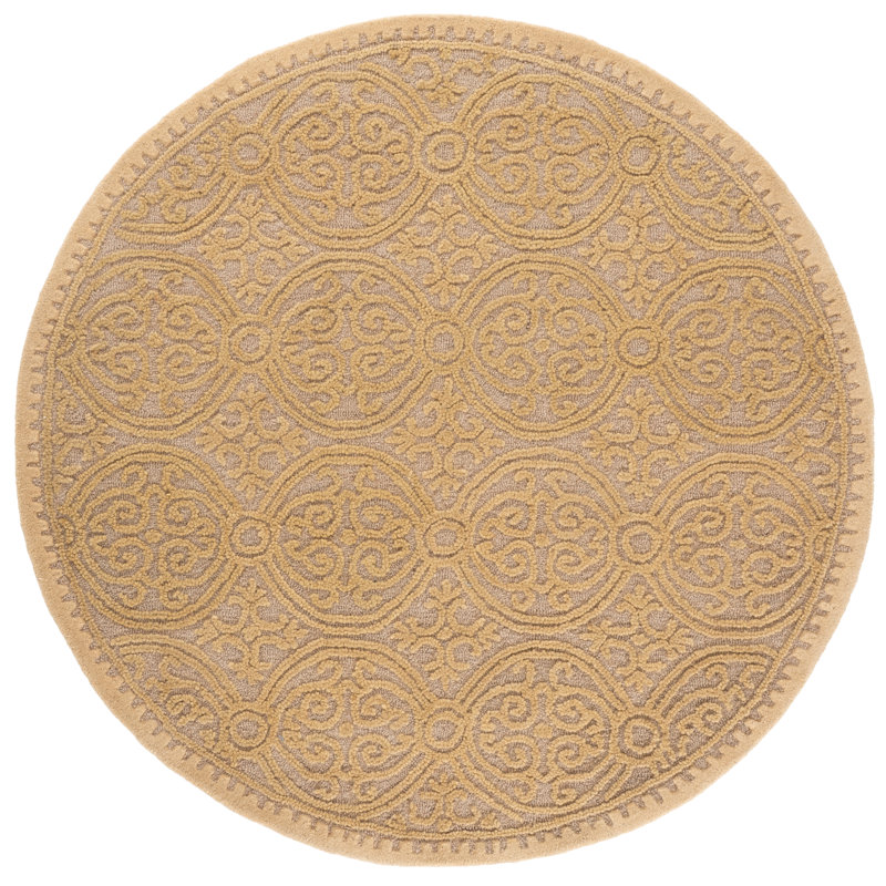 Tapis en laine touffeté à la main Sadik Cambridge, Rond 6 pi